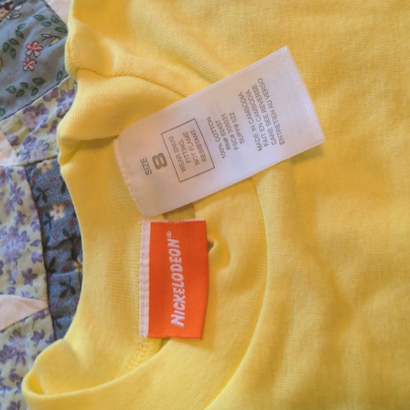 Nickelodeon SpongeBob (8) Yellow PJ 2pc Set (Brand New In Original Package) - Picture 6 of 10